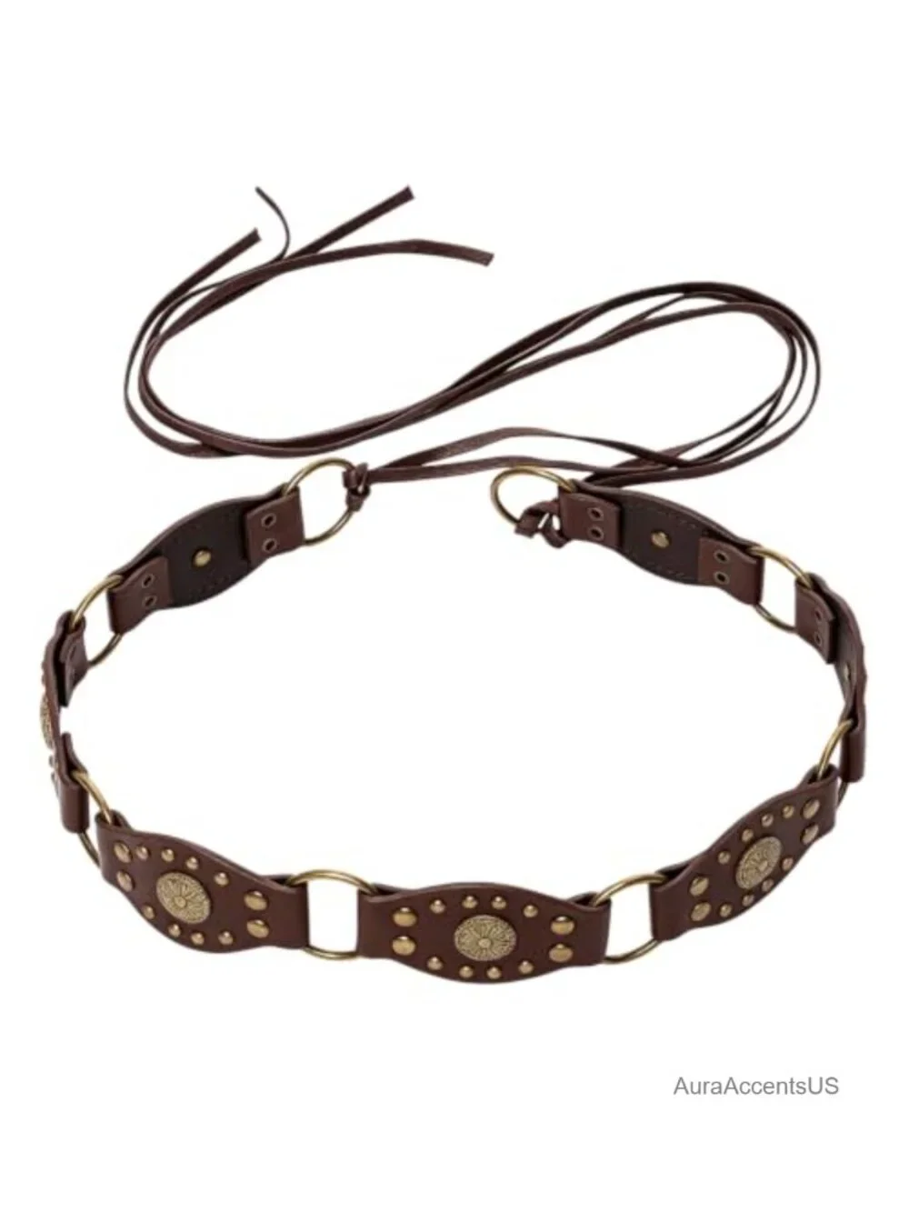 Boho Western Rope Tassel Waist Belt for Women Adjustable PU Leather Vintage